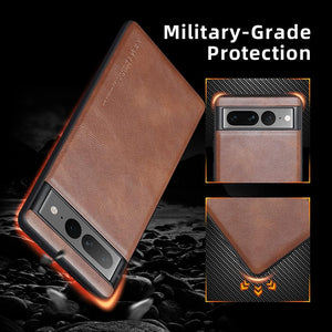 X-level for Google Pixel 7 Pro Case 5G, Premium PU Leather Elegant Soft TPU Bumper Shockproof Protective Cases Phone Cover for Google Pixel 7 Pro 2022(Brown)