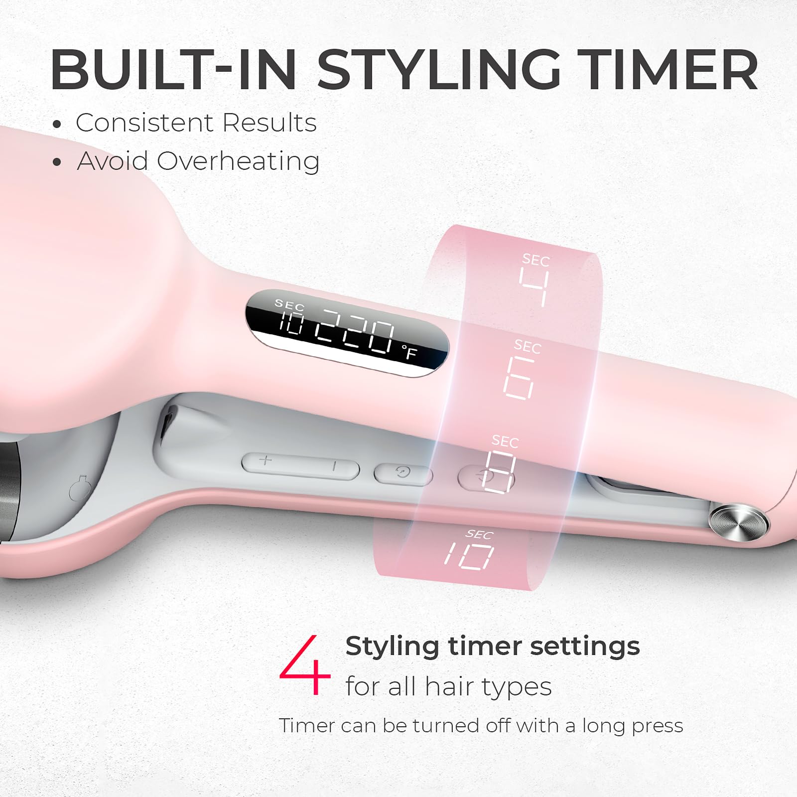 Buy now Curling Iron Hair Crimper Waver - TYMO ROVY Beach Waves Curling Wand, Ionic Deep Waver Hair Curler Tool with Ceramic 3 Barrel for Women, Dual Voltage, Anti-Scald, Easy to Use, Pink, 1.25 Inch at indiglob india