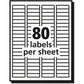 Avery Printable Return Address Labels with Sure Feed, 0.5" x 1.75", Matte Clear, 2,000 Blank Mailing Labels (05667)