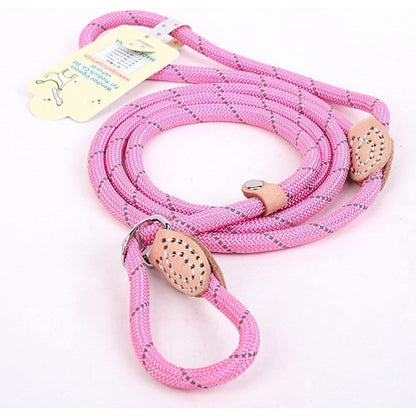 Dog Rope Leash, 5 FT Pet Slip Lead, Dog Training Leash, Standard Adjustable Pet Nylon Leash for Small Medium Dogs 10-80 lb Walking(Blue)