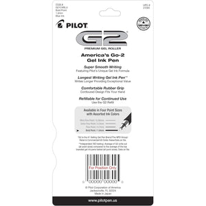 Pilot, G2 Premium Gel Roller Pens, Bold Point 1 mm, Pack of 4, Blue