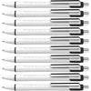 Schneider Slider Xite XB (Extra Broad) Ballpoint Pen, Refillable + Retractable, 1.4 mm, White Barrel w/Blue Accents, Blue Ink, Box of 10 Pens (133203) - Black