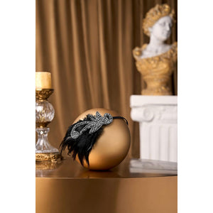 BABEYOND 1920s Flapper Headband Accessories Roaring 20s Feather Hair Band Vintage Gatsby Party Accessories (Silver)