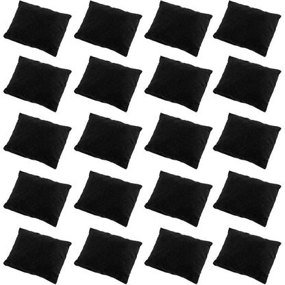 Watch Pillow, Velvet Watch Pillows for Box Bracelet Watch Pillow 20 Packs, Small Black Velvet Pillow 3.34'' x 2.95'', Jewelry Display Pillow Bracelet Bangle Cushions for Gift Box
