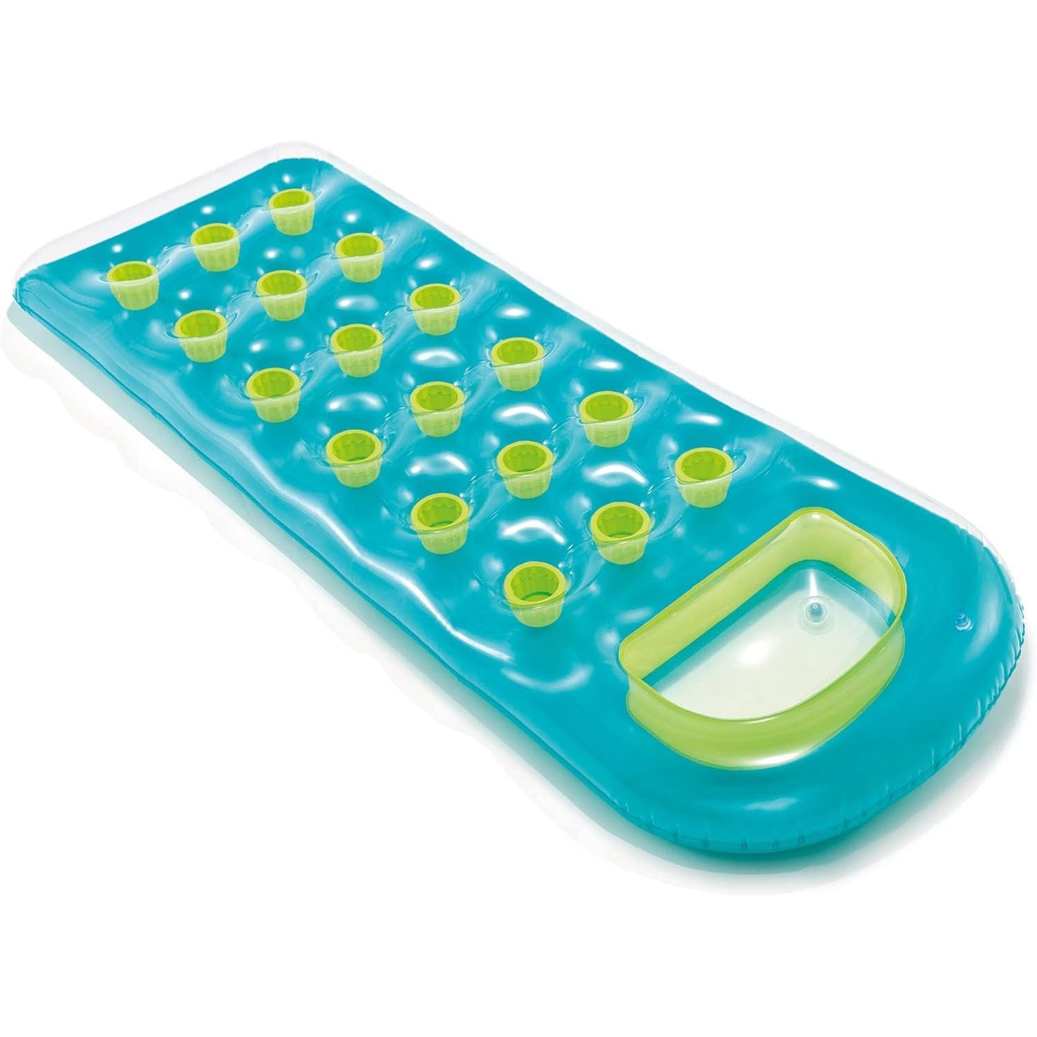 Buy now INTEX 59895EP 18-Pocket Suntanner Inflatable Pool Float Raft Lounger Swimming Mat, 74" X 28", 1 Pack, Colors May Vary at indiglob india