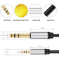 3.5 mm to 6.35 mm Audio Cable 10Ft, Gold-Plated Terminal Silver Color Zinc Alloy Housing 3.5mm 1/8" Male TRS to 6.35mm 1/4" Male TRS Nylon Braided Stereo Audio Cable for CellPhone, Amplifiers(10Ft/3M)