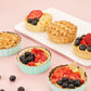 4 Pcs 3.6 Inch Mini Tart Pan Depth 1 Inch with Removable Bottom NonStick Tin - Green