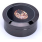 Small Loose Diamond or Gemstone Display Box Case Holder Show Container Metal (Black- 1.3x0.5)