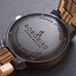 BOBO BIRD Week and Date Multi-Functional Display Men's Zebra Wooden Quartz Watch Lightweight Handmade Casual Wristwatches with Gift Box