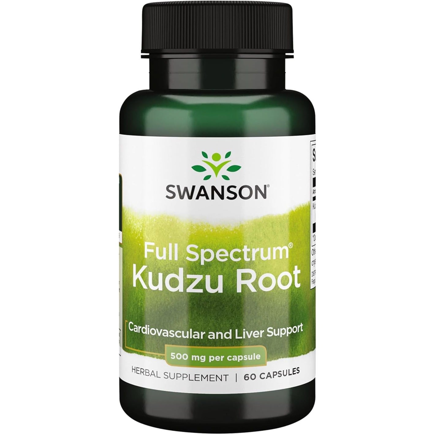 Swanson Full Spectrum Kudzu Root - Herbal Supplement Supporting Heart Health & Liver Health - May Support Healthy Blood Pressure & Cholesterol Levels - (60 Capsules, 500mg Each)