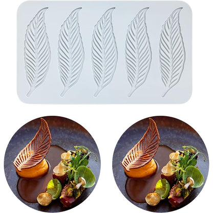 Hollow Leaf Candy Mold, Chocolate Candy 3D Hollow Leaf Silicone Mold, Sugar Craft Cake Decoration, Cupcake Top, Polymer Clay