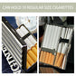 Creative Thin Portable Stainless Steel Pocket Carrying Cigarette Box Case for Holds 10 Regular Size Cigarettes (Not Included Cigarette)