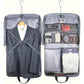 Foldable Carry On Garment Bag Fit 3 Suits, 44-inch Suit Bag for Travel and Business Trips with Shoulder Strap