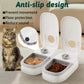 kathson Automatic 2 Meals Cat Feeder Auto-On Smart Pet Feeder Dry and Wet Food Dispenser with 48-Hour Timer Tamper Resistant Design (Small or Medium Dogs Feeder)