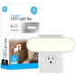GE Ultrabrite LED Light Bar Night Lights Plug Into Wall Room Decor Ambient Lighting Dusk to Dawn Sensor Bright Nightlight, White, 100 Lumens, 2 Pack