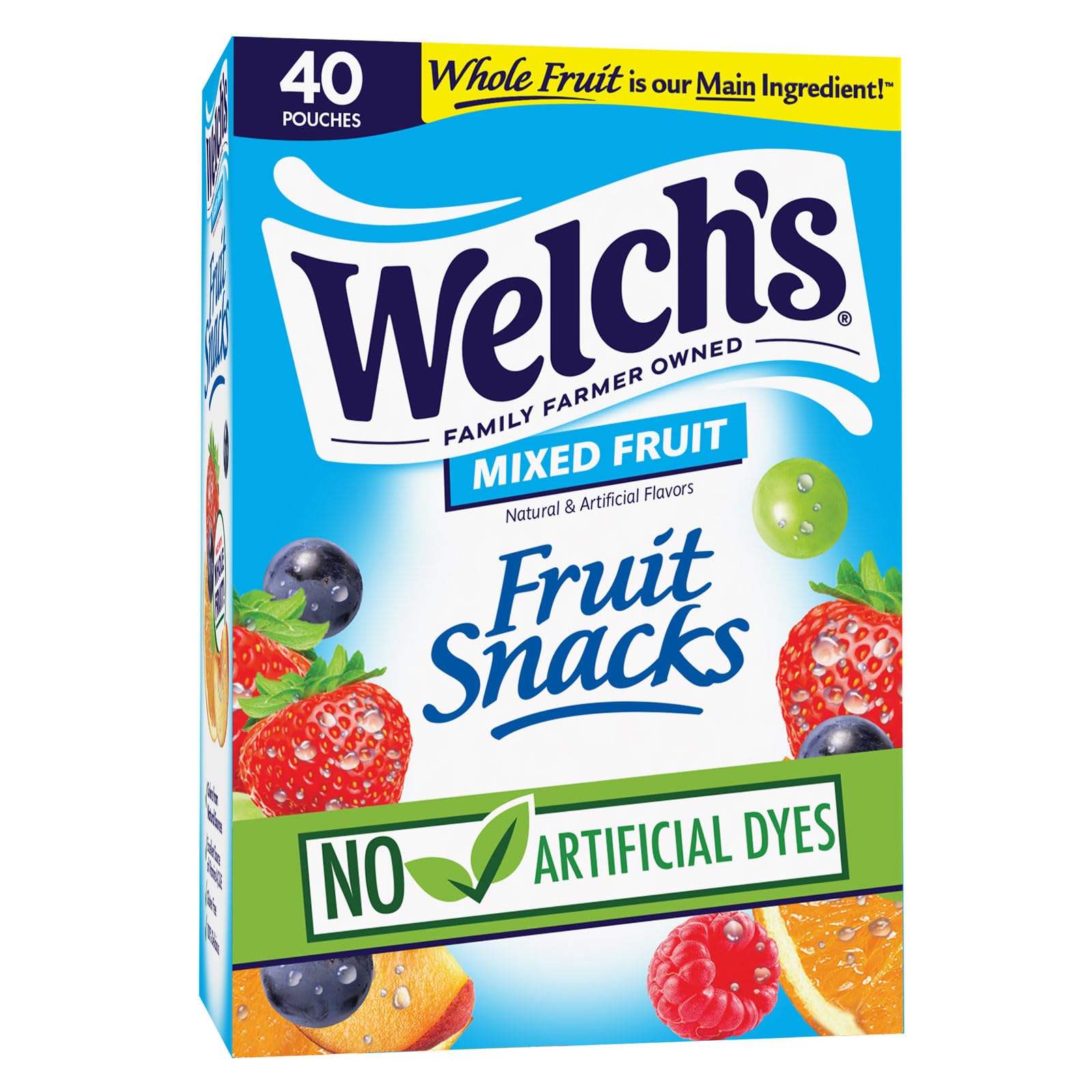 Buy now Welch's Fruit Snacks, Mixed Fruit Snack Box, Gluten Free, 0.8oz Snack Packs (Pack of 40) at indiglob india