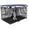 Dog Crate Cover 36 inch - Double Door, Dog Kennel Indoor, Waterproof Dog Kennel Cover with Air Vent Window, for Indoor/Outdoor Most Wire Dog Crate(Black) - Navy Blue