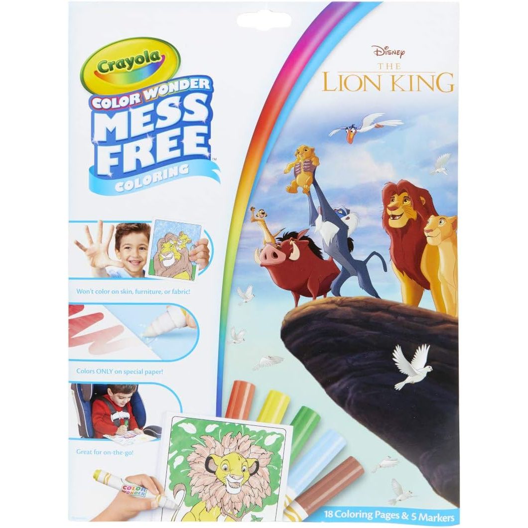 Crayola Lion King Pages & Markers Color Wonder Pad and Markers, Multicolor