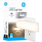 GE Ultrabrite LED Light Bar Night Lights Plug Into Wall Room Decor Ambient Lighting Dusk to Dawn Sensor Bright Nightlight, White, 100 Lumens, 2 Pack