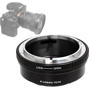 Fotasy Cannon FD Lens to E Mount Adapter, FD E Mount, FD Lens to E, Compatible with Sony Mirrorless a7 a7R a7s II III IV a9 a7c Alpha 1 a6600 a6500 a6400 a6300 a6100 a6000 a5100 a5000 a3500 ZV-E10