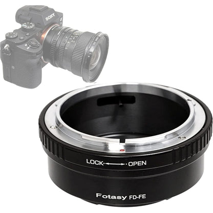 Fotasy Cannon FD Lens to E Mount Adapter, FD E Mount, FD Lens to E, Compatible with Sony Mirrorless a7 a7R a7s II III IV a9 a7c Alpha 1 a6600 a6500 a6400 a6300 a6100 a6000 a5100 a5000 a3500 ZV-E10