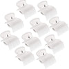 Syhood 10 Pieces Hot Roller Clips Plastic Hair Curler Claw Clips Replacement Roller Clips for Women Hair Section Styling - White