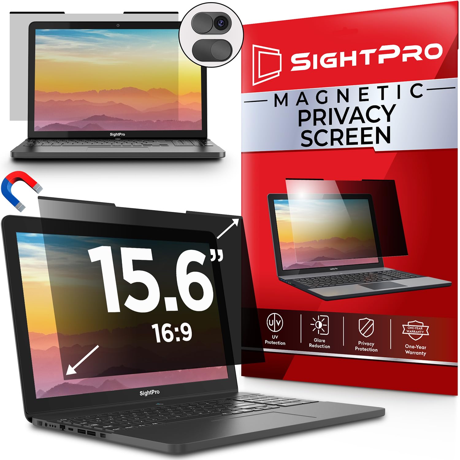 Buy now Magnetic Privacy Screen for MacBook Pro 16 Inch (2019, 2020) Removable Laptop Privacy Filter Shield and Protector at indiglob india