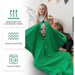 SENSORY4U Sensory Sack Body Sock – Stretchy Compression Suit for Kids – Great for Play, Movement, and Body Awareness