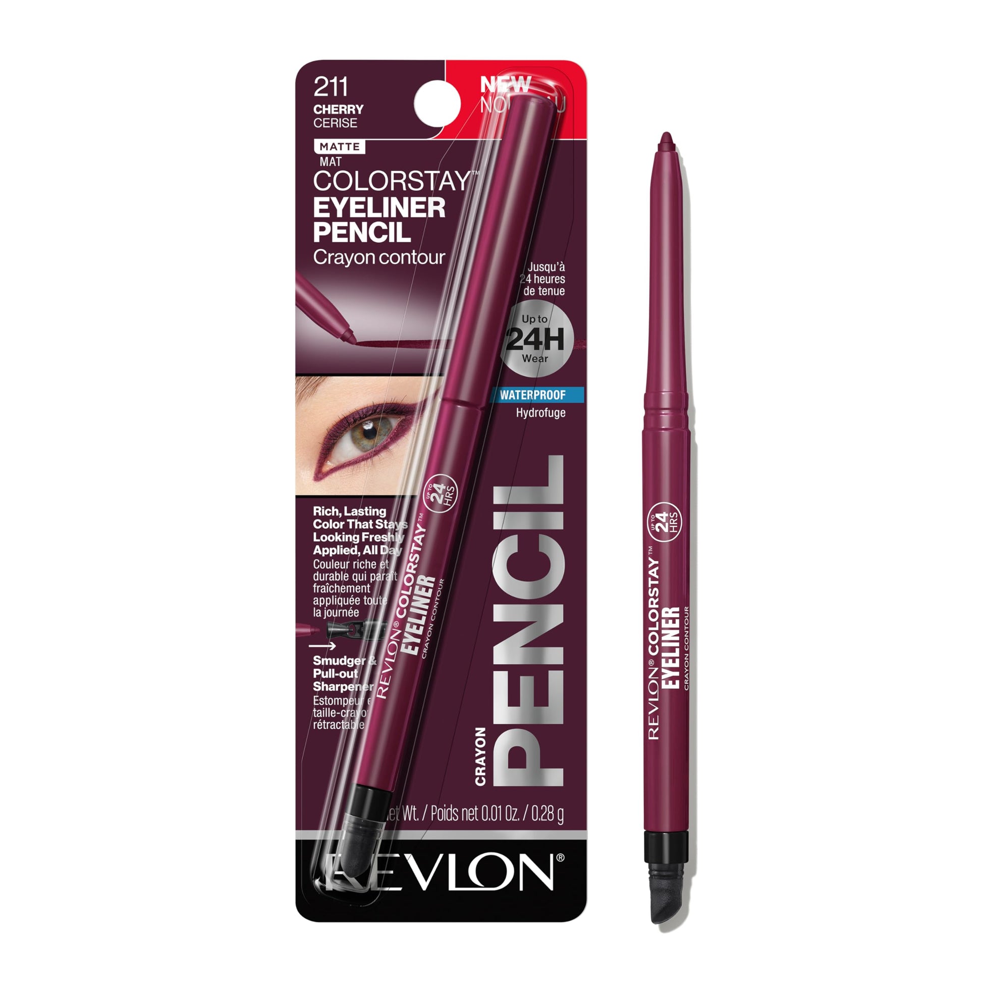 Buy now Revlon ColorStay Eyeliner Pencil, Black [201], 0.01 oz (Pack of 12) Cherry 0.01 Ounce (Pack of 1) at indiglob india