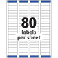 Avery Printable Return Address Labels with Sure Feed, 0.5" x 1.75", Matte Clear, 2,000 Blank Mailing Labels (05667)
