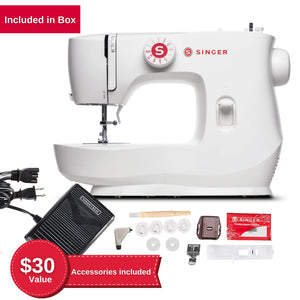 Buy now SINGER MX60 Lightweight & Portable Sewing Machine with Accessory Kit & Foot Pedal | 57 Stitch Applications, LED Light & 4-step Buttonhole | Great for Crafts & Mending at indiglob india