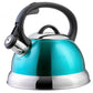 Buy now Mr. Coffee Flintshire 1.75-Quart Stainless Steel Whistling Tea Kettle – Brushed Satin Finish Stove-Top Kettle for Boiling Water 1.8 Quarts Metallic Teal Green at indiglob india