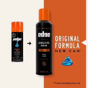 Edge Shaving Gel for Men, Sensitive Skin with Aloe, 7oz (3 Pack) - Shaving Gel For Men That Moisturizes, Protects, and Soothes To Help Reduce Skin Irritation (Packaging May Vary)