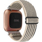 Adjustable Elastic Watch Band Compatible with Fitbit Versa/Versa 2/Versa Lite Special Edition for Women Men Nylon Stretchy Strap Wristband for Fitbit Versa Smart Watch (Black Stripes)
