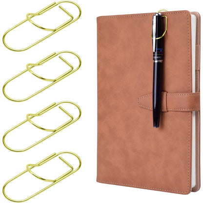 Wisdompro Pen Clip, 12 Pack Stainless Steel Pencil Clip Holder for Notebook, Books, Journal, Clipboard, Paper, etc. - Fits Almost Any Pen Size (Silver)