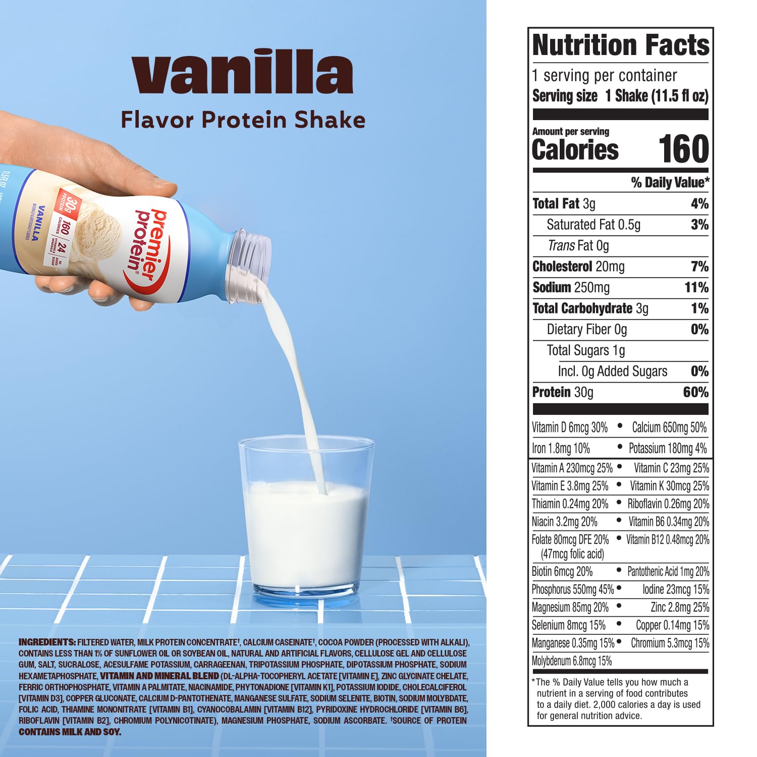 Buy now Premier Protein Shake, Peaches & Cream, 30g Protein, No Added Sugar, 24 Vitamins & Minerals to Support Immune Health, 11.5 fl oz, 12 Pack (Packaging May Vary) at indiglob india