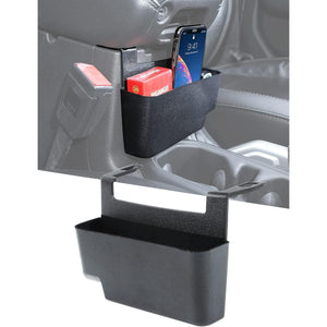 Savadicar Center Console Hanging Storage Organizer, Armrest ABS Tray Compatible with 2018-2025 Jeep Wrangler JL JLU 4XE and Jeep Gladiator JT, Interior Accessories, Black