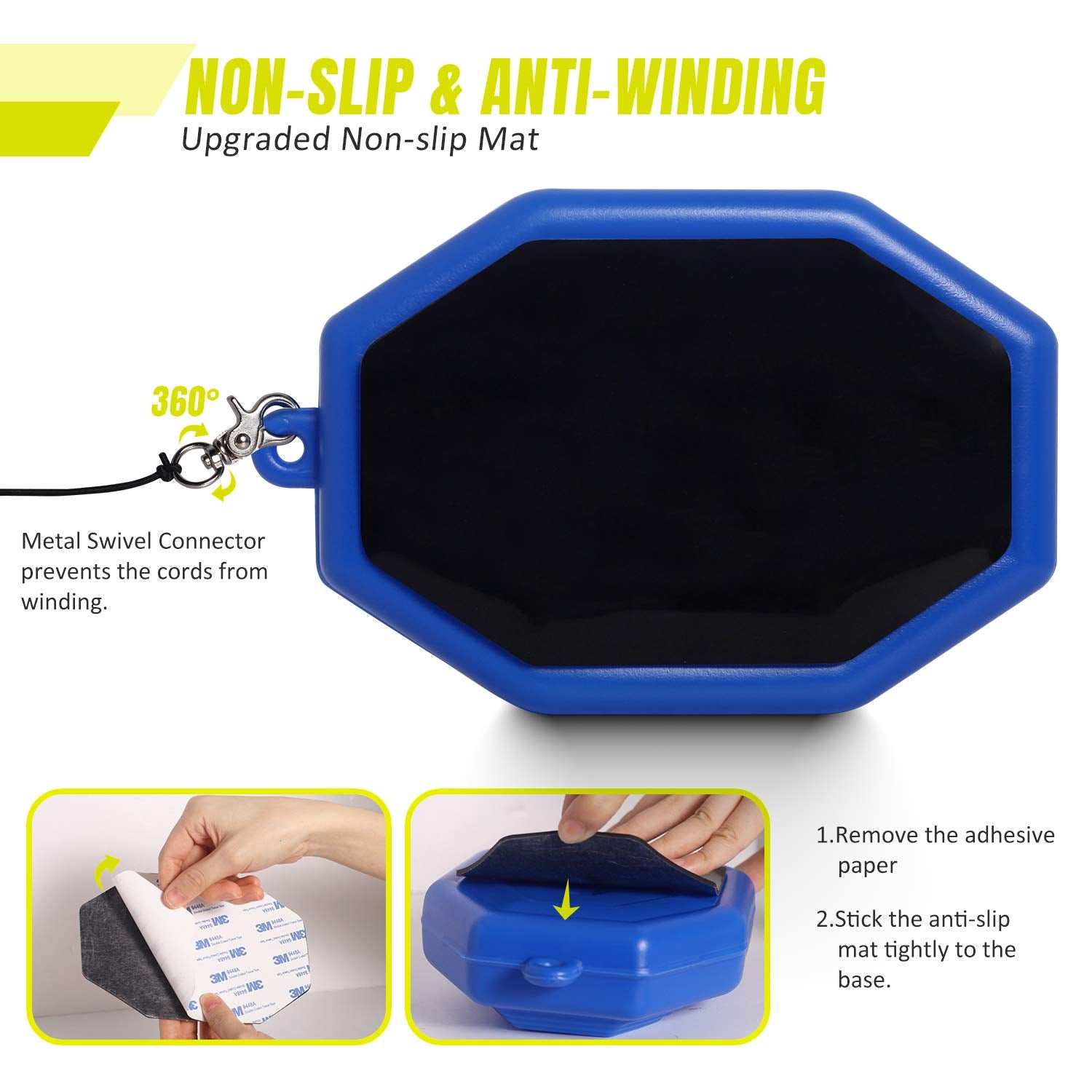 Buy now Tennis Trainer Rebound Ball with Strong Non-slip Mat, Portable Solo Tennis Training Equipment for Kids/Adults, 6 Cords & 2 Balls for Replacement at indiglob india