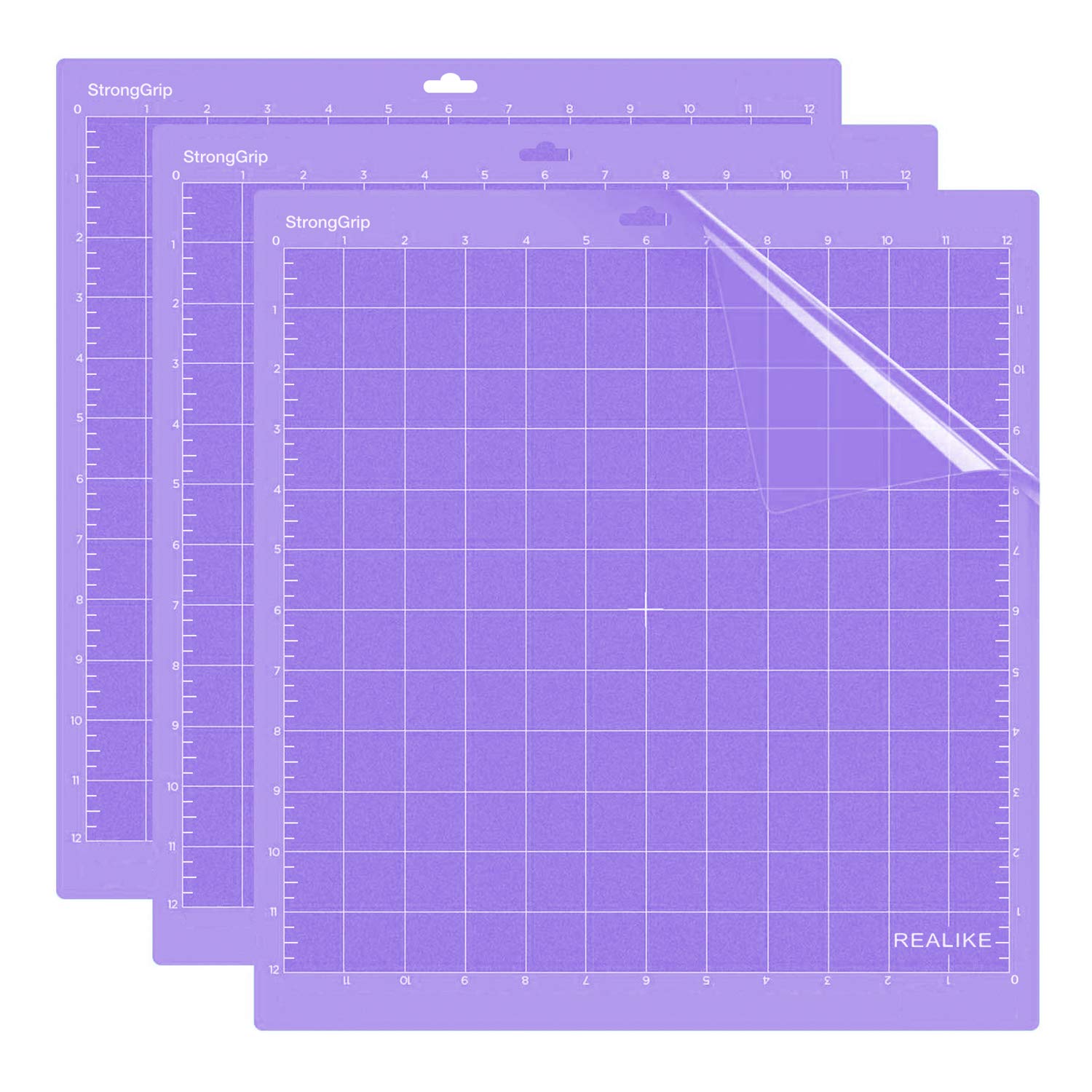 Buy now REALIKE 12x12 Cutting Mat Compatible with Cricut Maker 3/Maker 4/Maker/Explore 3/4/Air 2/Air/One(3 Mats), Gridded Adhesive Non-Slip Cut Mat for Crafts, Quilting, Sewing and All Arts (Variety) Purple 12*12 (3 Mats) StrongGrip at indiglob india