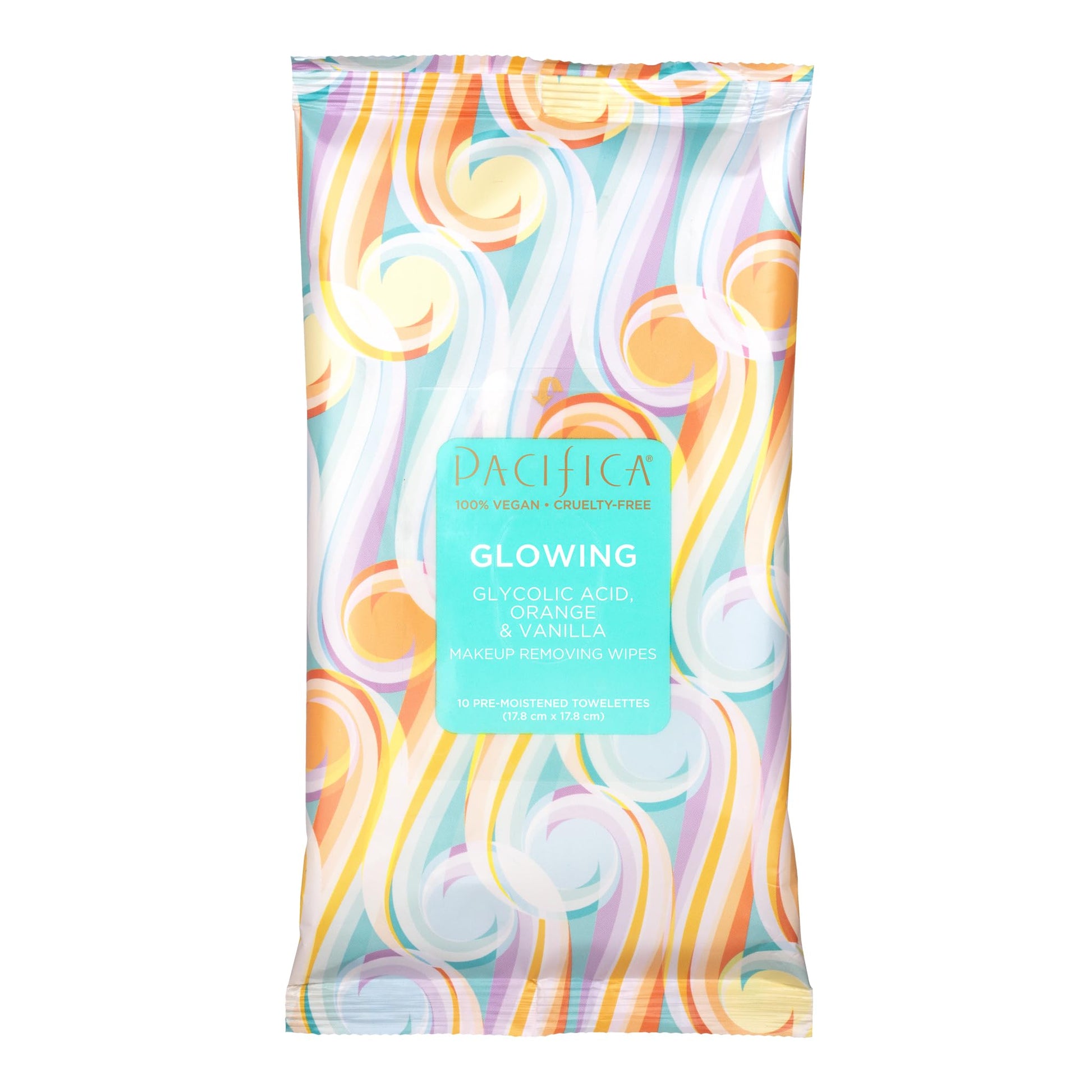 Buy now Pacifica Glowing Makeup Remover Wipes – With Glycolic Acid for AHA Exfoliating and Facial Cleansing – No Rinse Face Cleaning Towelettes – Dermatologist Tested, Vegan & Cruelty-Free – 30 Pack 10 Count (Pack of 1) at indiglob india