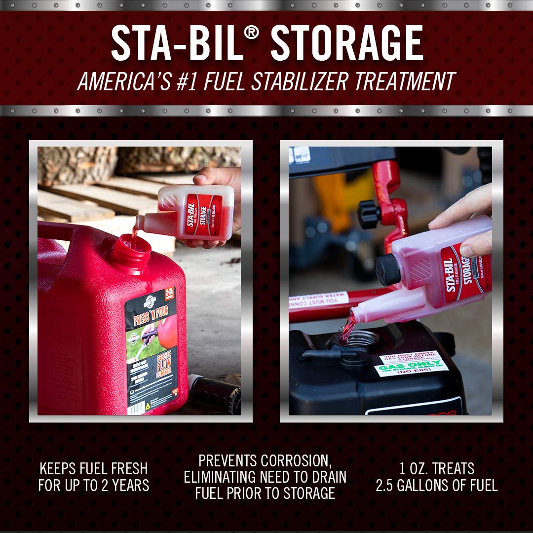 Buy now STA-BIL Storage Fuel Stabilizer | Keeps Fuel Fresh for 24 Months, Prevents Corrosion, Gasoline Treatment Additive that Protects System, Gas Stabilizer for Storage, 4 oz. at indiglob india