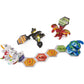 Bakugan Baku-Gear 4-Pack, Fused Sabra x Pyravian Ultra with Baku-Gear and Howlkor x Serpenteze Ultra Collectible Action Figures