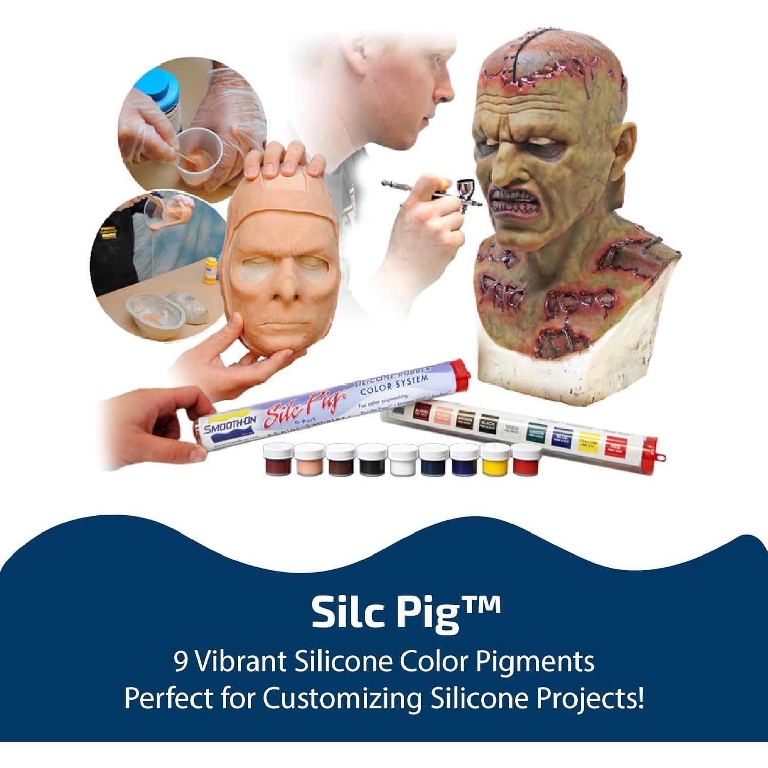 Buy now Smooth-On Silc Pigƒ?› Color Pigments for Silicone, 9-Pack Sampler at indiglob india