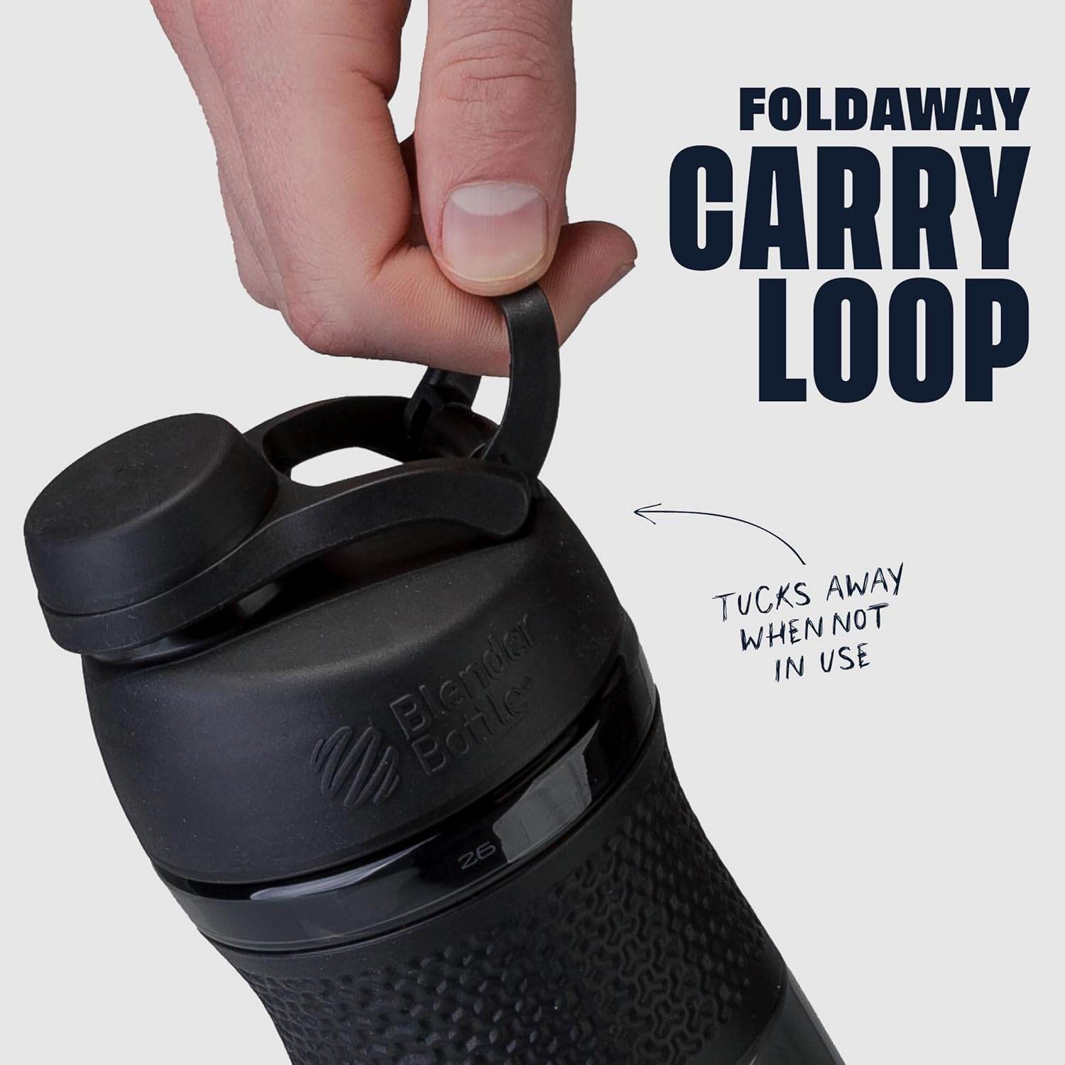 BlenderBottle SportMixer Shaker Bottle Perfect for Protein Shakes and Pre Workout, 28-Ounce, Navy - My Store