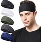 Mens Running Headband,5Pack,Mens Sweatband Sports Headband for Running,Cycling,Basketball,Yoga,Fitness Workout Stretchy Unisex Hairband