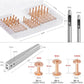 JUNESunShine 84Pcs, Copper Rivets and Burrs, #9 and #12 Burrs Setter, Leather Rivets Fastener Install Setting Tool with 4mm Leather Hole Punch Cutter for Belts Wallets Collars Leather Working Supplies