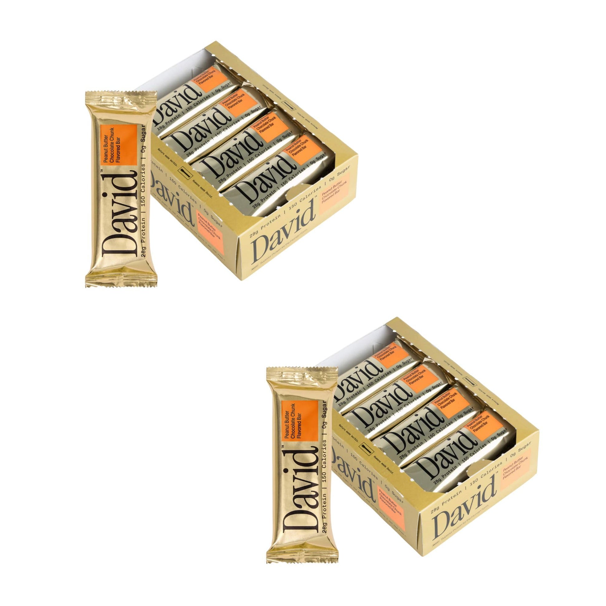Buy now David High Protein Bars - 0g of Sugar, Low Carb, Gluten Free - 28g of Protein, 150 Calories - On-The-Go Snack - Chocolate Chip Cookie Dough Flavor, Pack of 12 at indiglob india