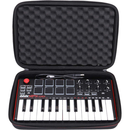 LTGEM Case Compatible with Akai Professional MPK Mini MK3 / MPK Mini Play MK3 25 Key USB MIDI Keyboard Controller, Black+Gray(Case Only)