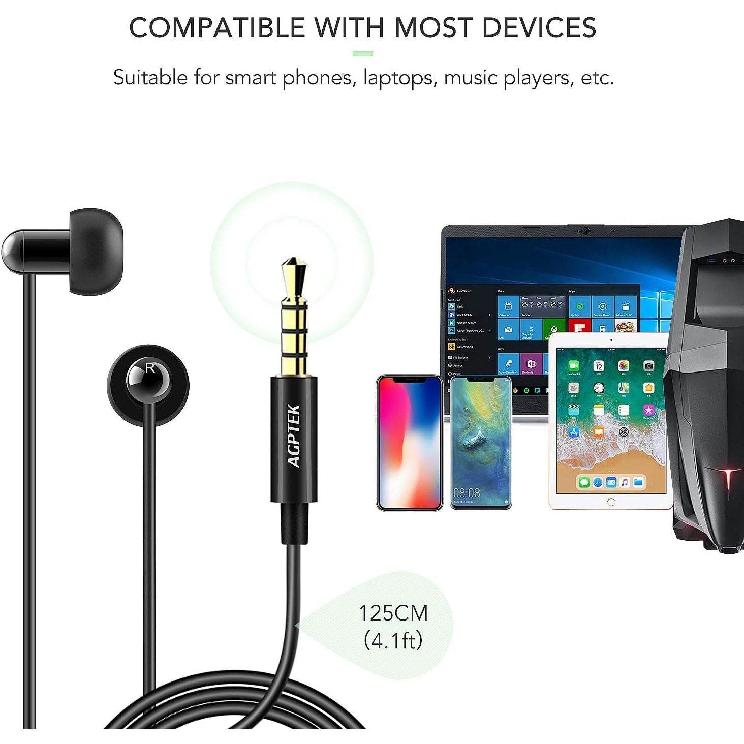 AGPTEK Sleep Earbuds, in-Ear Earphones for Sleeping with 3 Sizes Ultra-Light Soft Silicone, Noise Isolating Headphone Perfect for Sleeping, Insomnia, Side Sleeper, Air Travel, Meditation & Relaxation - My Store