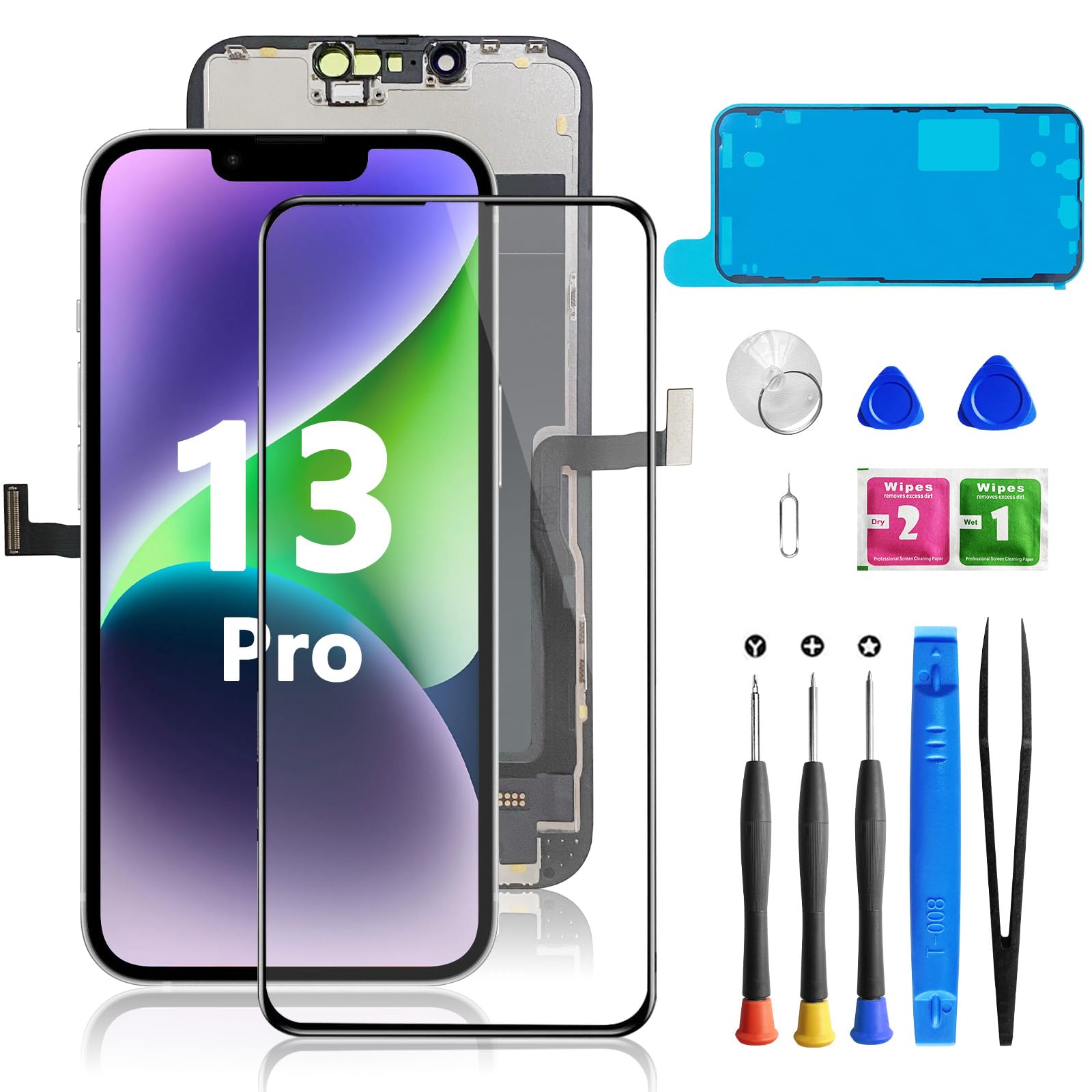 Buy now for iPhone 11 Screen Replacement 6.1 3D Touch Screen LCD Display Digitizer for A2111, A2223, A2221 Cell Phone Repair Kits+ Waterproof Frame Adhesive Sticker+Screen Tempered Protector+Face ID at indiglob india